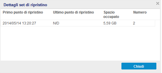 Esegui backup - Impostazioni di protezione