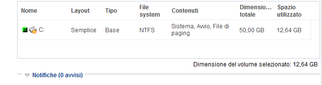 Impostazioni di protezione - Selezione volume