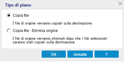 Criteri di copia file - Tipo di criterio