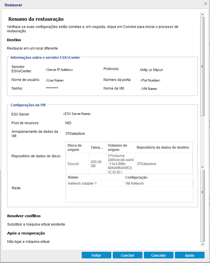 Restaurar - VM 3b alternativa