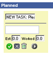 Graphic of a task card with editable fields