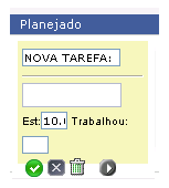 Gráfico de um identificador da tarefa com campos editáveis