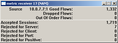 The NAM counter displays the statistics from all the Cisco NAM devices.
