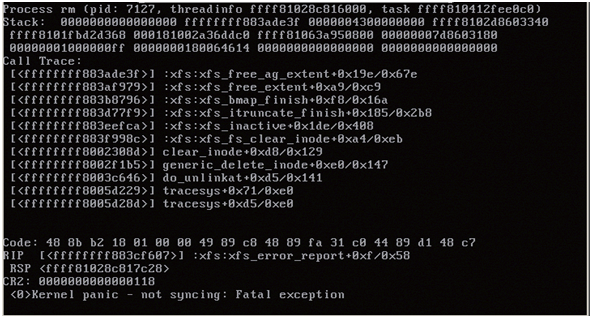 NetQoS--MTP--XFS ファイル システム破損の復旧