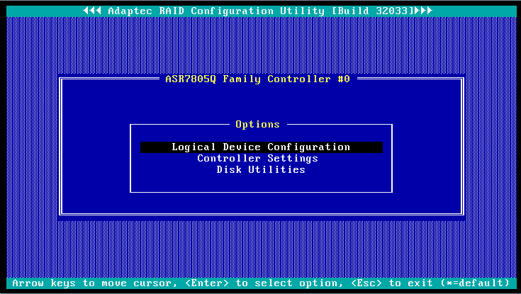 RAID 設定ユーティリティ