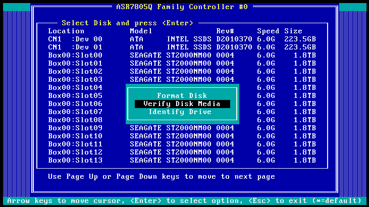 ディスク メディアの確認