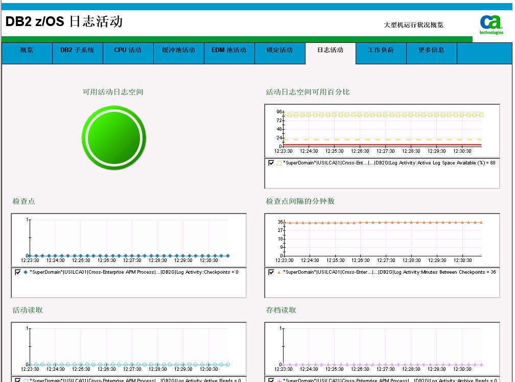 DB2 z/OS 缓冲池预取活动显示板