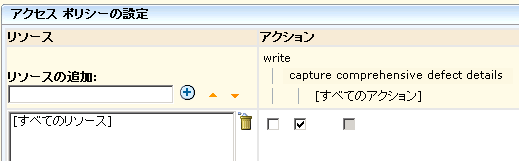 アクセス ポリシーの構成ポリシーには 2 つのアクションが関連付けられています。 ［書き込み］アクションおよび［包括的な障害詳細をキャプチャ］アクション