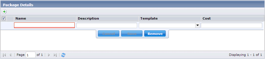 Package Details Screenshot for Service Offering Using Reservation Template