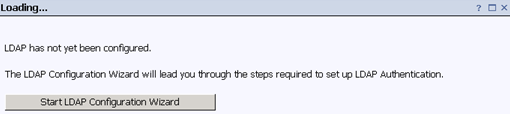 Start LDAP Configuration Wizard button