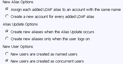 LDAP Import options