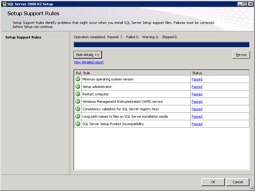 SQL Installation setup rules