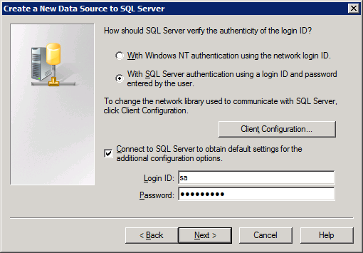 CA Business Intelligence Data Source to SQL2