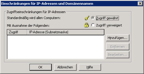 IP Address and Domain Name Restrictions