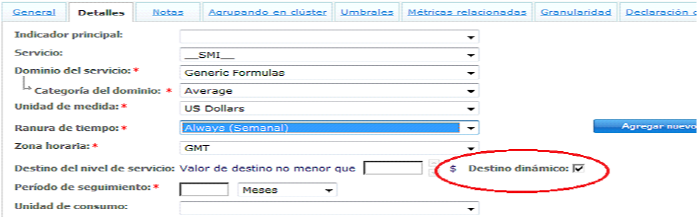 Implementación de destinos dinámicos