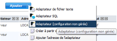 Création d'un adaptateur à l'aide de l'assistant de configuration d'adaptateur
