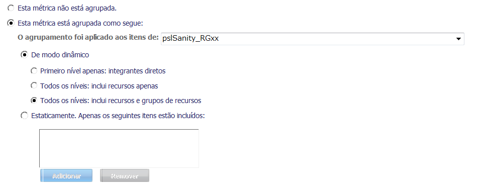 Guia Agrupamento de métricas