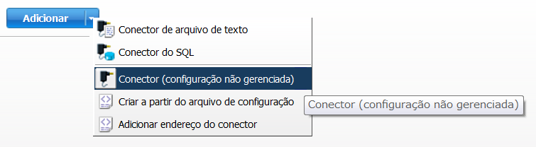 Criando um conector usando o assistente de conector