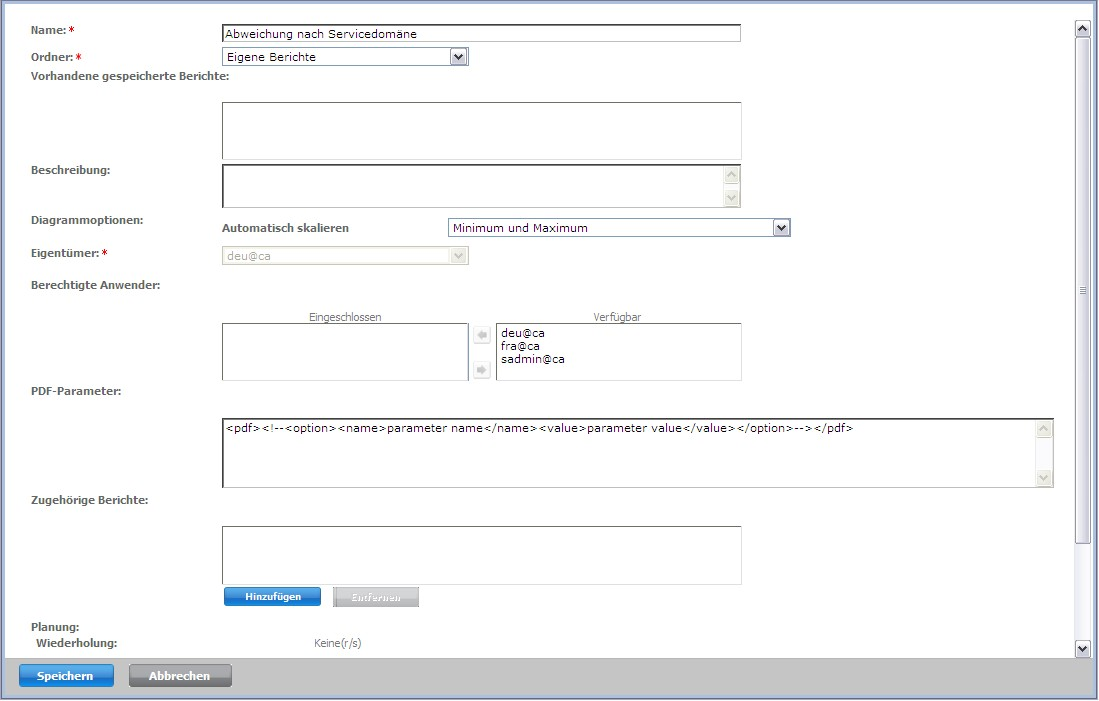 Zum Bericht-Ordner hinzufügen