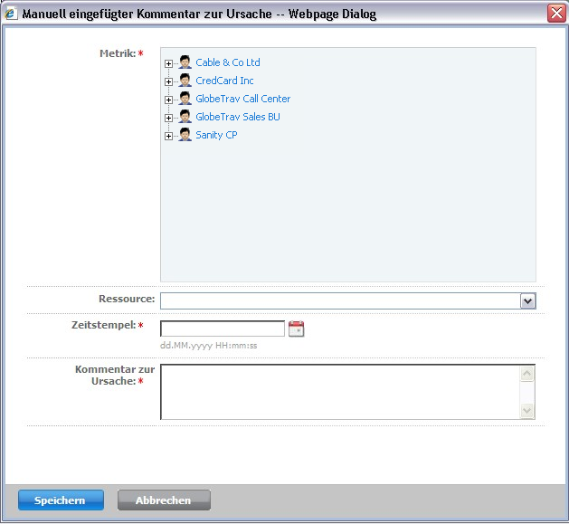 Manuell eingefügter Kommentar zur Ursache