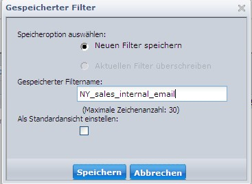 Gespeicherter Filter - Service