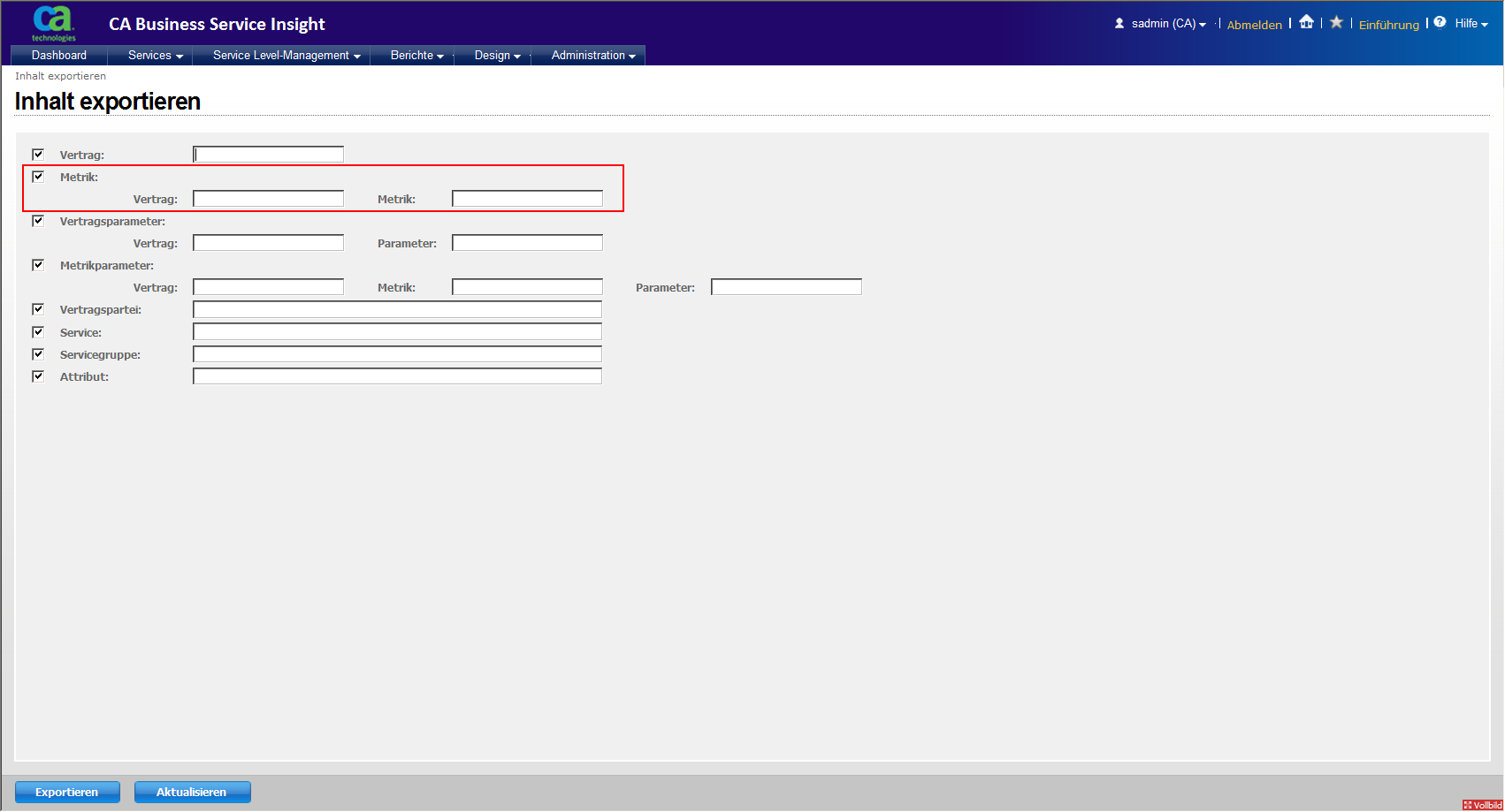 Exportieren von Excel-Inhalten