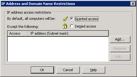 IP Address and Domain Name Restrictions