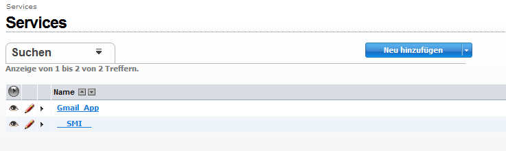 Seite "Servicepakete"