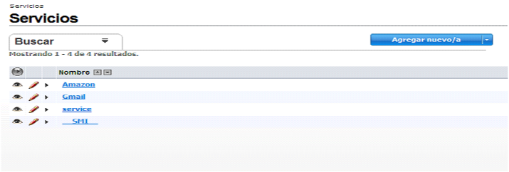 Página Paquetes de servicios