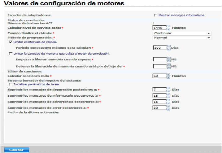 Preferencias del motor