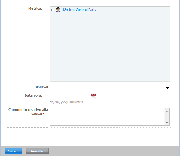 Commento manuale relativo alla causa