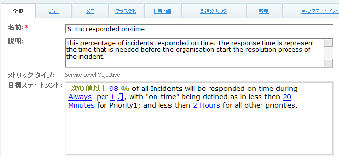 サービス定義の説明