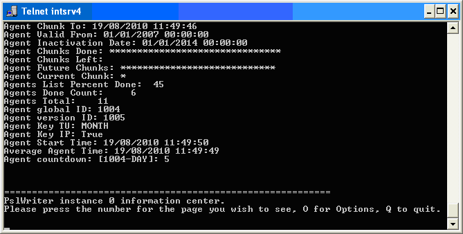 opção de contagem regressiva está ativada