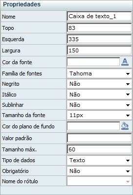 Propriedades TextBox