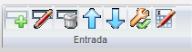 Barra de ferramentas de entrada