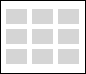 A template that provides three portlets per row at 33 percent each.