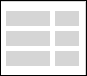 A template that provides two portlets per row at 64 percent and 34 percent.