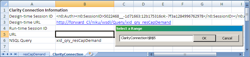 Illustrates the method for binding a cell to the WDSL Web URL