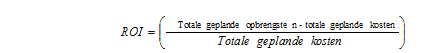Met deze formule kunt u ROI berekenen