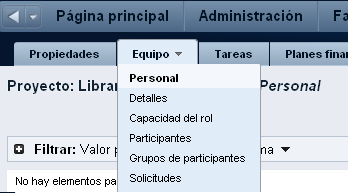 La figura muestra un menú de ficha abierto.