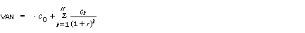Cette formule permet de calculer la VAN.