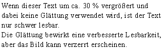 Beispiel: Vor der Vergrößerung