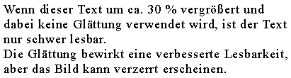 Beispiel: Vergrößerung ohne Glättung