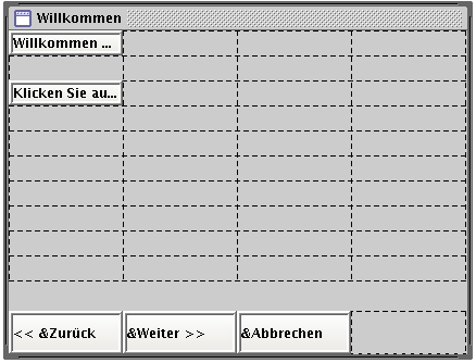 Dialogfeld "Sprachauswahl", das die Informationen in einer lokalisierten Sprache angibt