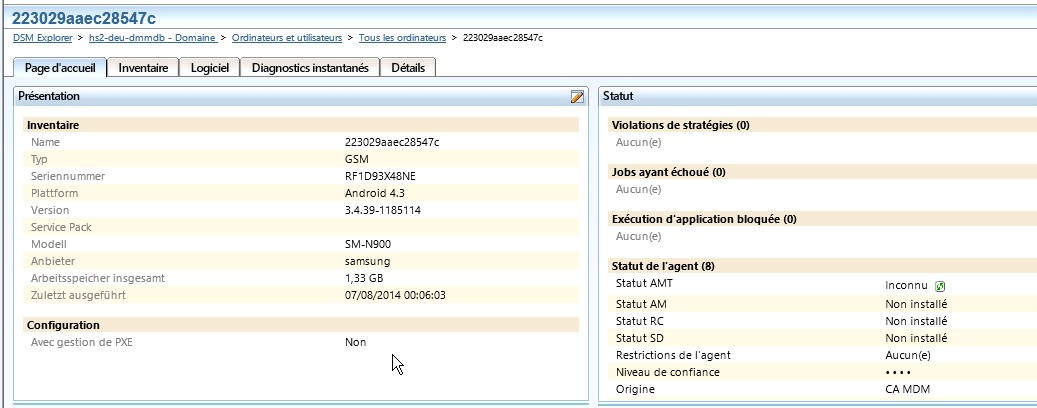 Information sur les actifs CA MID