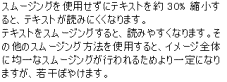 ［スムージングを使用しない縮小］の例
