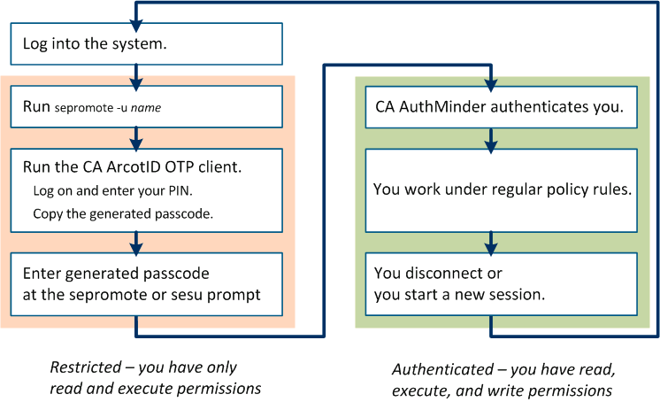 The strong authentication process seen from the user's point of view