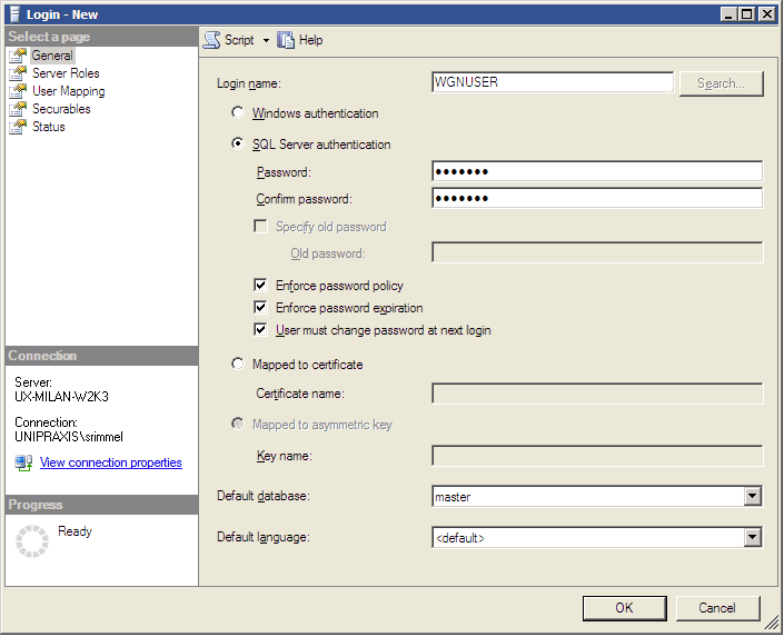 Sql Server 2005 New Login
