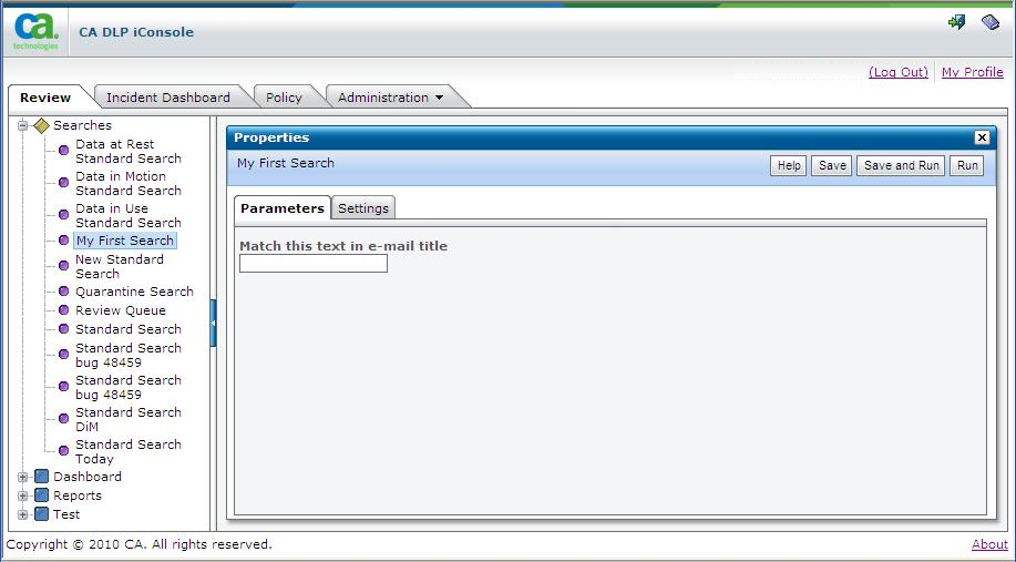 iconsole search example