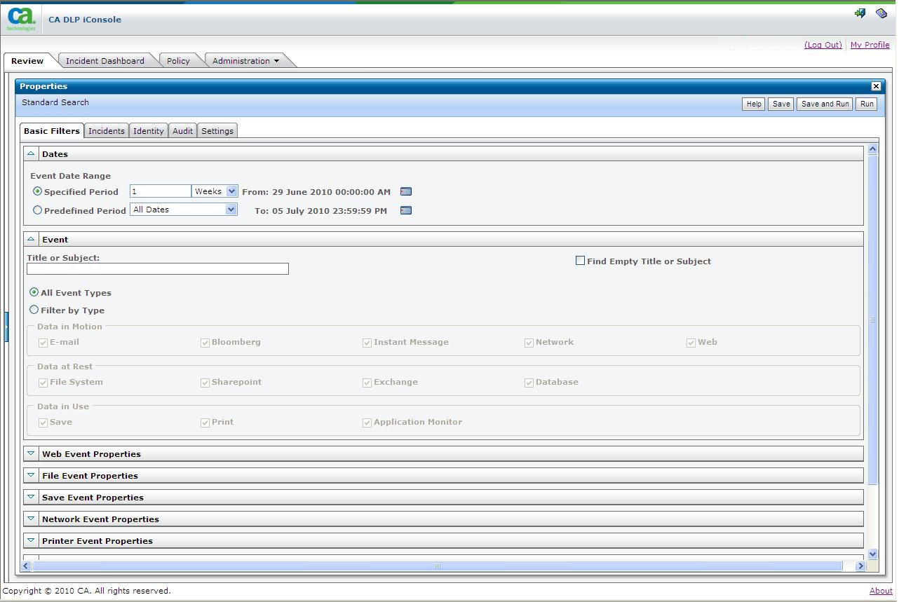 iconsole standard search